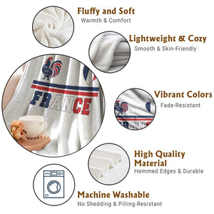 Patriotic France Soccer Fan Throw Blanket Fierté Football Française TS12 Print Your Wear