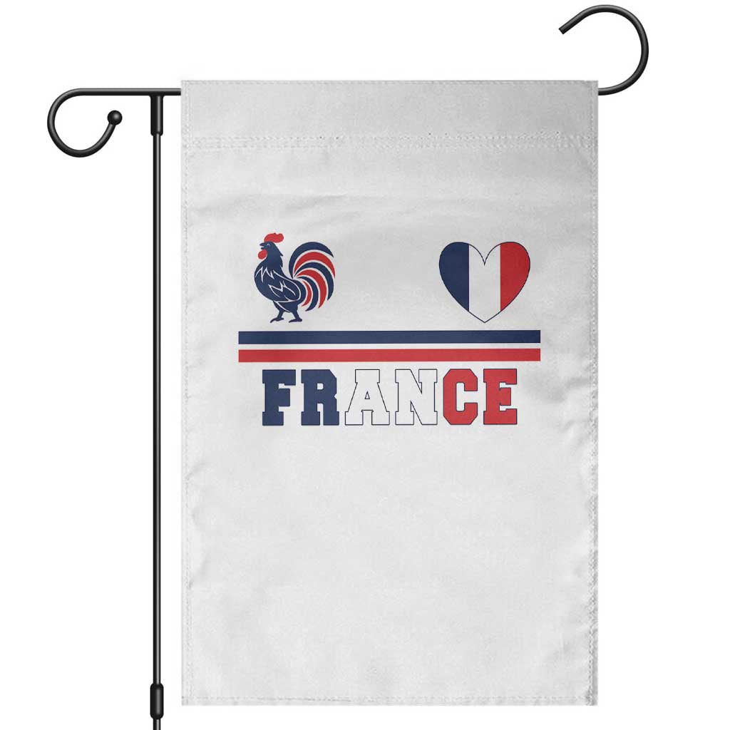 Patriotic France Soccer Fan Garden Flag Fierté Football Française TS12 White Print Your Wear