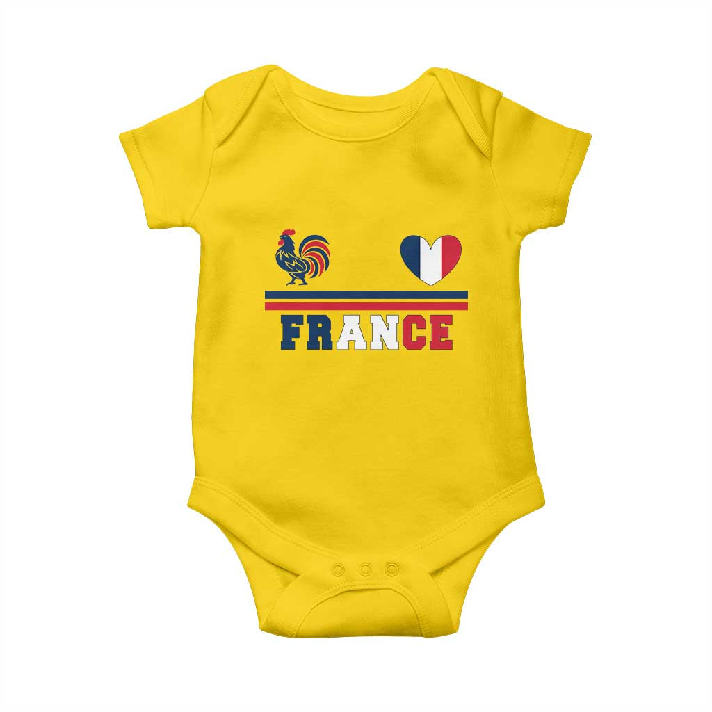 Patriotic France Soccer Fan Baby Onesie Fierté Football Française TS12 Daisy Print Your Wear