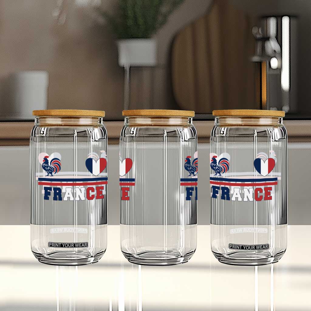Patriotic France Soccer Fan Glass Can Fierté Football Française TS12 Print Your Wear