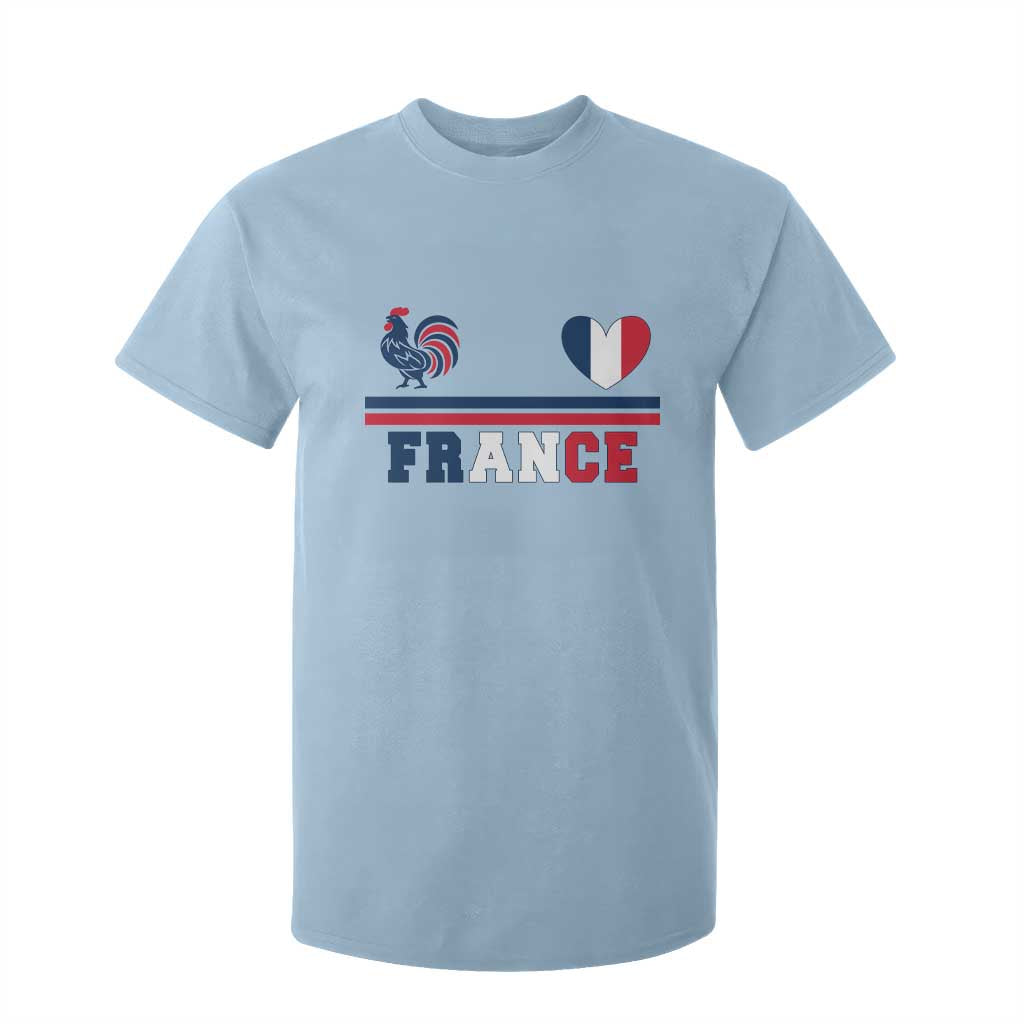 Patriotic France Soccer Fan T Shirt For Kid Fierté Football Française TS12 Light Blue Print Your Wear