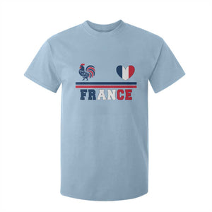 Patriotic France Soccer Fan T Shirt For Kid Fierté Football Française TS12 Light Blue Print Your Wear