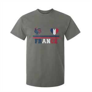Patriotic France Soccer Fan T Shirt For Kid Fierté Football Française TS12 Military Green Print Your Wear