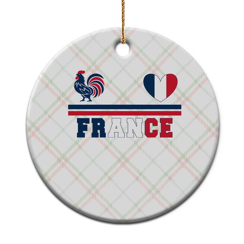 Patriotic France Soccer Fan Ceramic Ornament Fierté Football Française TS12 1pc Christmas Plaid Print Your Wear