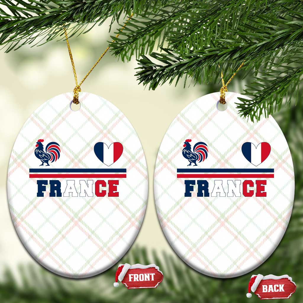 Patriotic France Soccer Fan Ceramic Ornament Fierté Football Française TS12 Print Your Wear