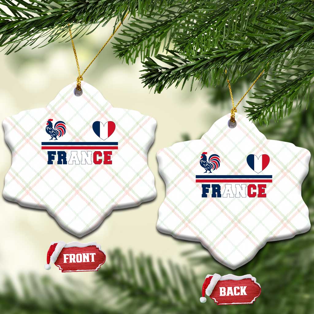 Patriotic France Soccer Fan Ceramic Ornament Fierté Football Française TS12 Print Your Wear