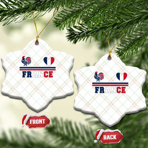Patriotic France Soccer Fan Ceramic Ornament Fierté Football Française TS12 Print Your Wear