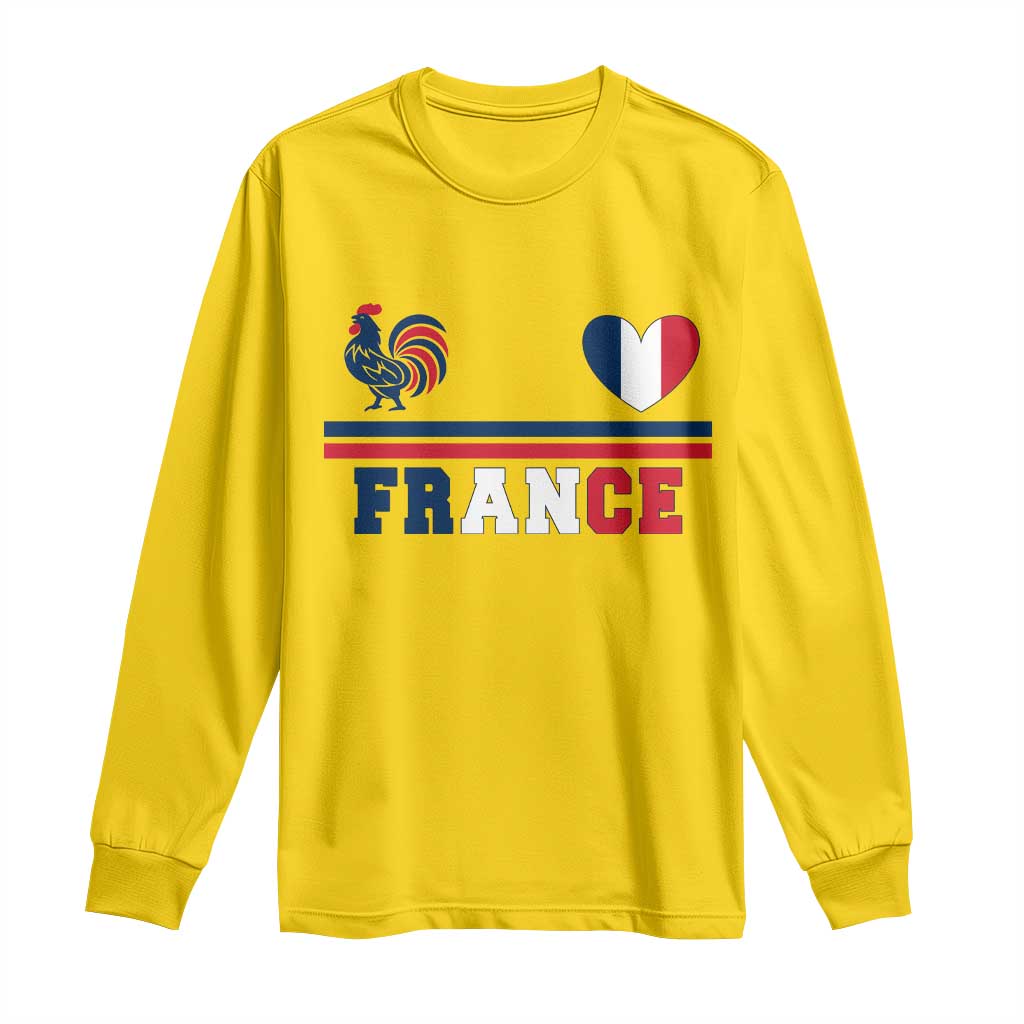Patriotic France Soccer Fan Long Sleeve Shirt Fierté Football Française TS12 Daisy Print Your Wear