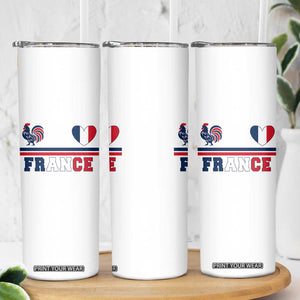 Patriotic France Soccer Fan Skinny Tumbler Fierté Football Française TS12 Print Your Wear