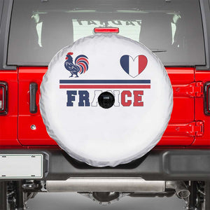 Patriotic France Soccer Fan Spare Tire Cover Fierté Football Française TS12 White Print Your Wear
