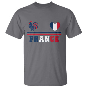 Patriotic France Soccer Fan T Shirt Fierté Football Française TS12 Charcoal Print Your Wear