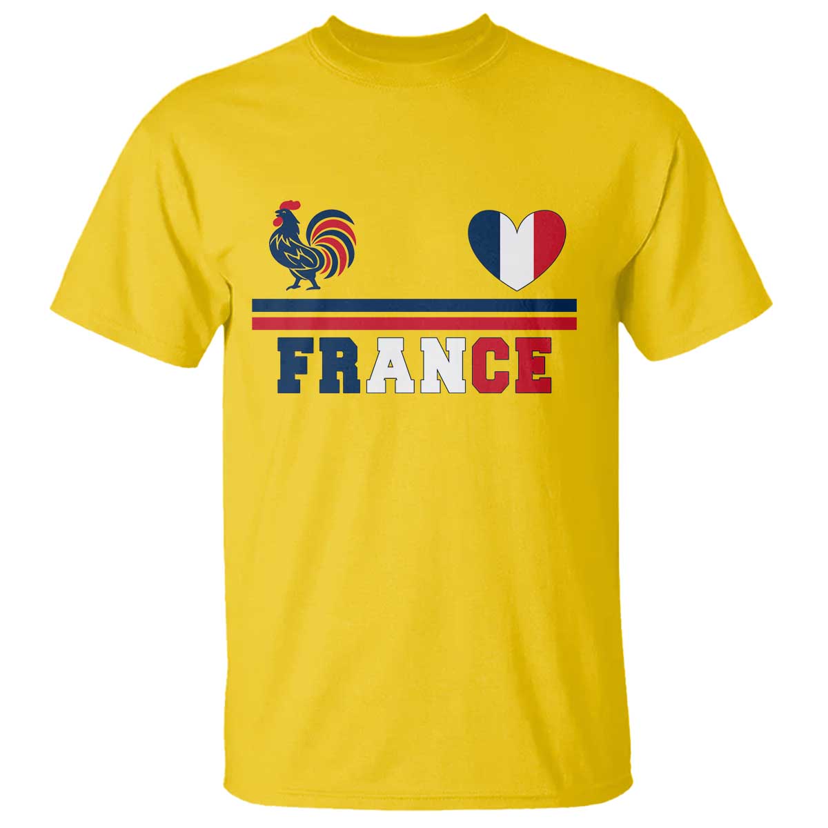 Patriotic France Soccer Fan T Shirt Fierté Football Française TS12 Daisy Print Your Wear