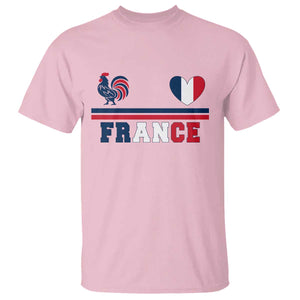Patriotic France Soccer Fan T Shirt Fierté Football Française TS12 Light Pink Print Your Wear