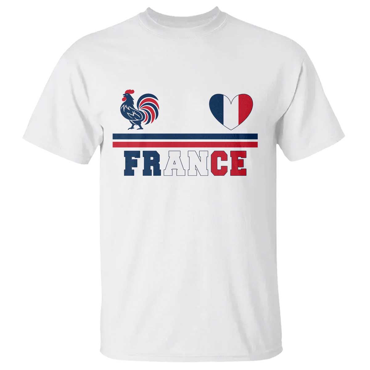 Patriotic France Soccer Fan T Shirt Fierté Football Française TS12 White Print Your Wear
