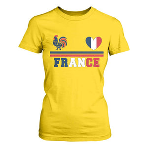 Patriotic France Soccer Fan T Shirt For Women Fierté Football Française TS12 Daisy Print Your Wear