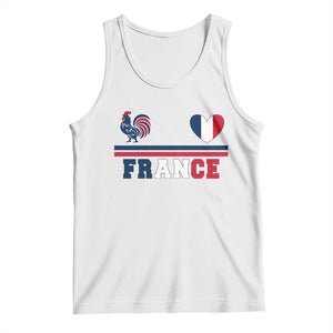 Patriotic France Soccer Fan Tank Top Fierté Football Française TS12 White Print Your Wear
