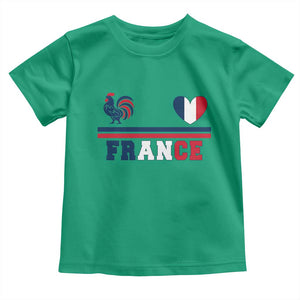 Patriotic France Soccer Fan Toddler T Shirt Fierté Football Française TS12 Irish Green Print Your Wear