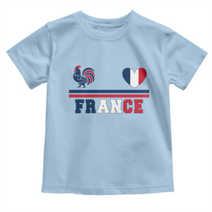 Patriotic France Soccer Fan Toddler T Shirt Fierté Football Française TS12 Light Blue Print Your Wear