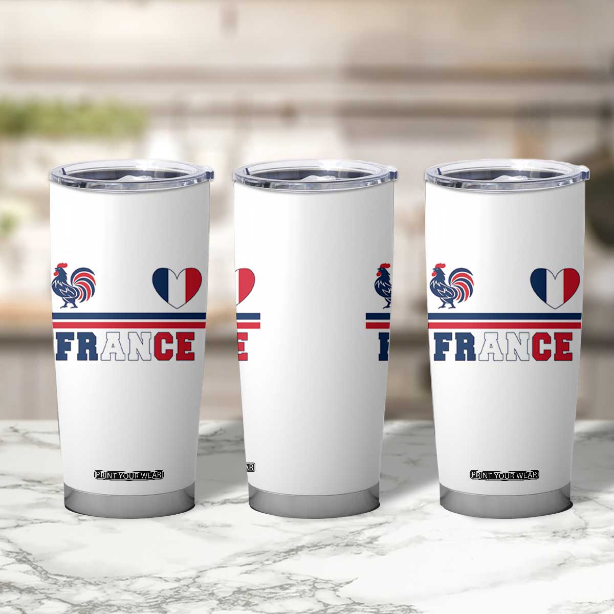 Patriotic France Soccer Fan Tumbler Cup Fierté Football Française TS12 Print Your Wear