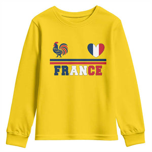 Patriotic France Soccer Fan Youth Sweatshirt Fierté Football Française TS12 Daisy Print Your Wear