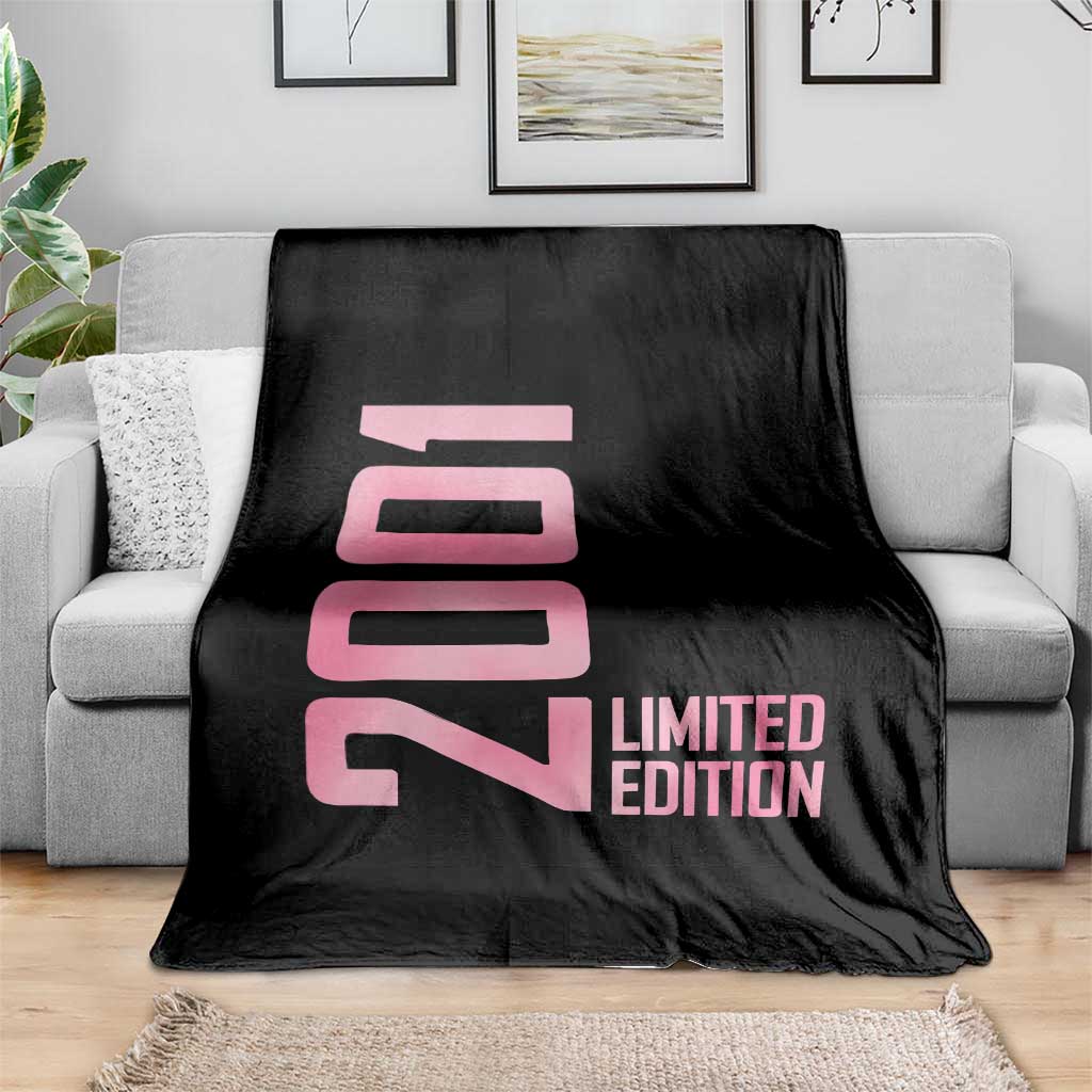 Vintage 25th Birthday Limited Edition 2001 Gift Throw Blanket TS12 Print Your Wear
