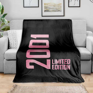 Vintage 25th Birthday Limited Edition 2001 Gift Throw Blanket TS12 Print Your Wear