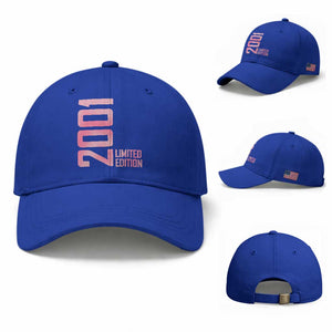 Vintage 25th Birthday Limited Edition 2001 Gift Baseball Cap TS12 Baseball Cap Universal Fit Royal Blue Print Your Wear