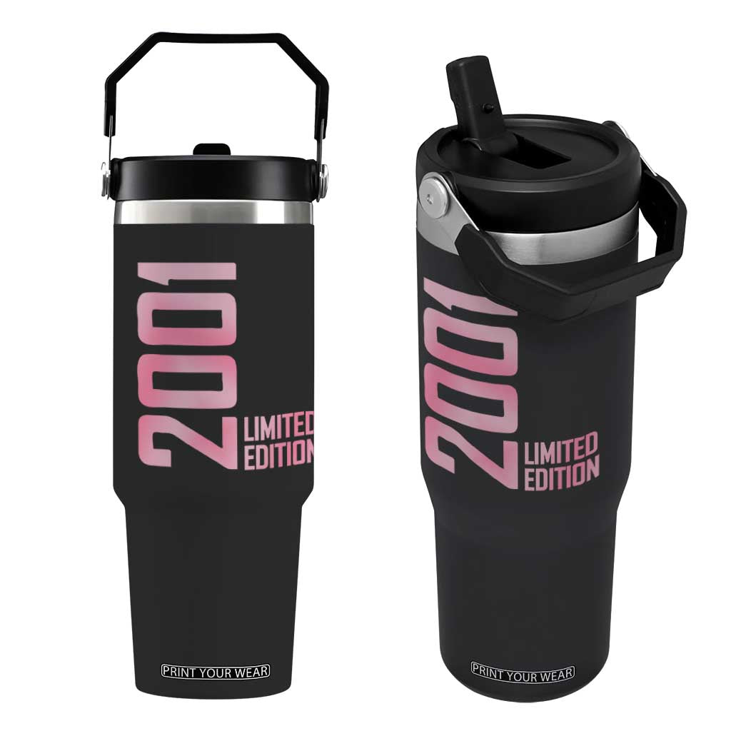 Vintage 25th Birthday Limited Edition 2001 Gift Flip Straw Tumbler TS12 One Size: 30 oz Black Print Your Wear