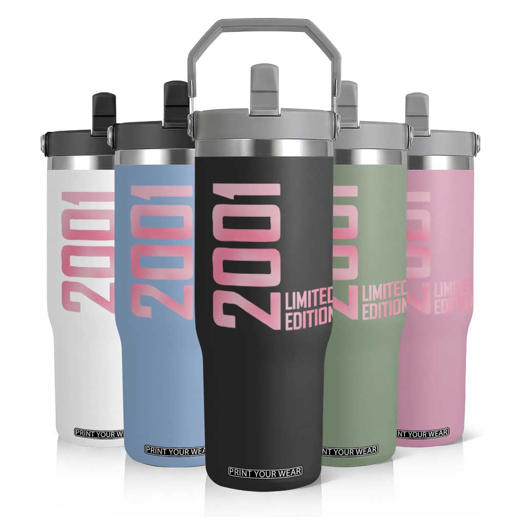 Vintage 25th Birthday Limited Edition 2001 Gift Flip Straw Tumbler TS12 Print Your Wear