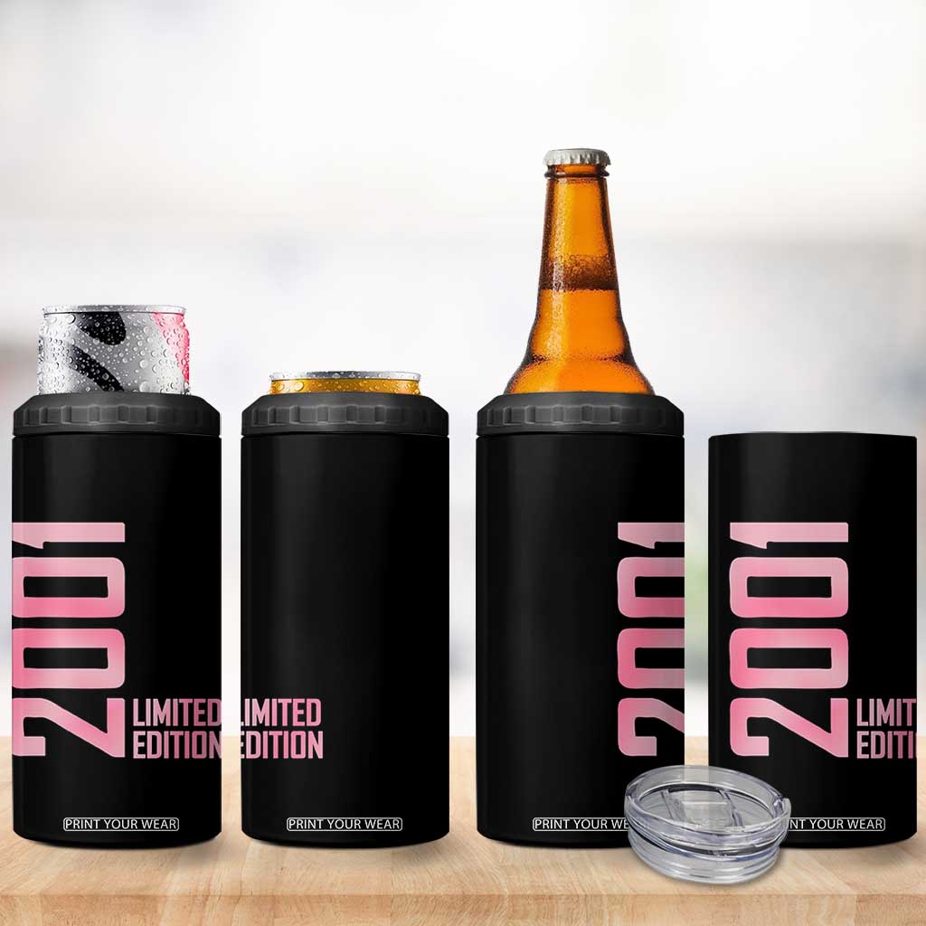Vintage 25th Birthday Limited Edition 2001 Gift 4 in 1 Can Cooler Tumbler TS12 Print Your Wear