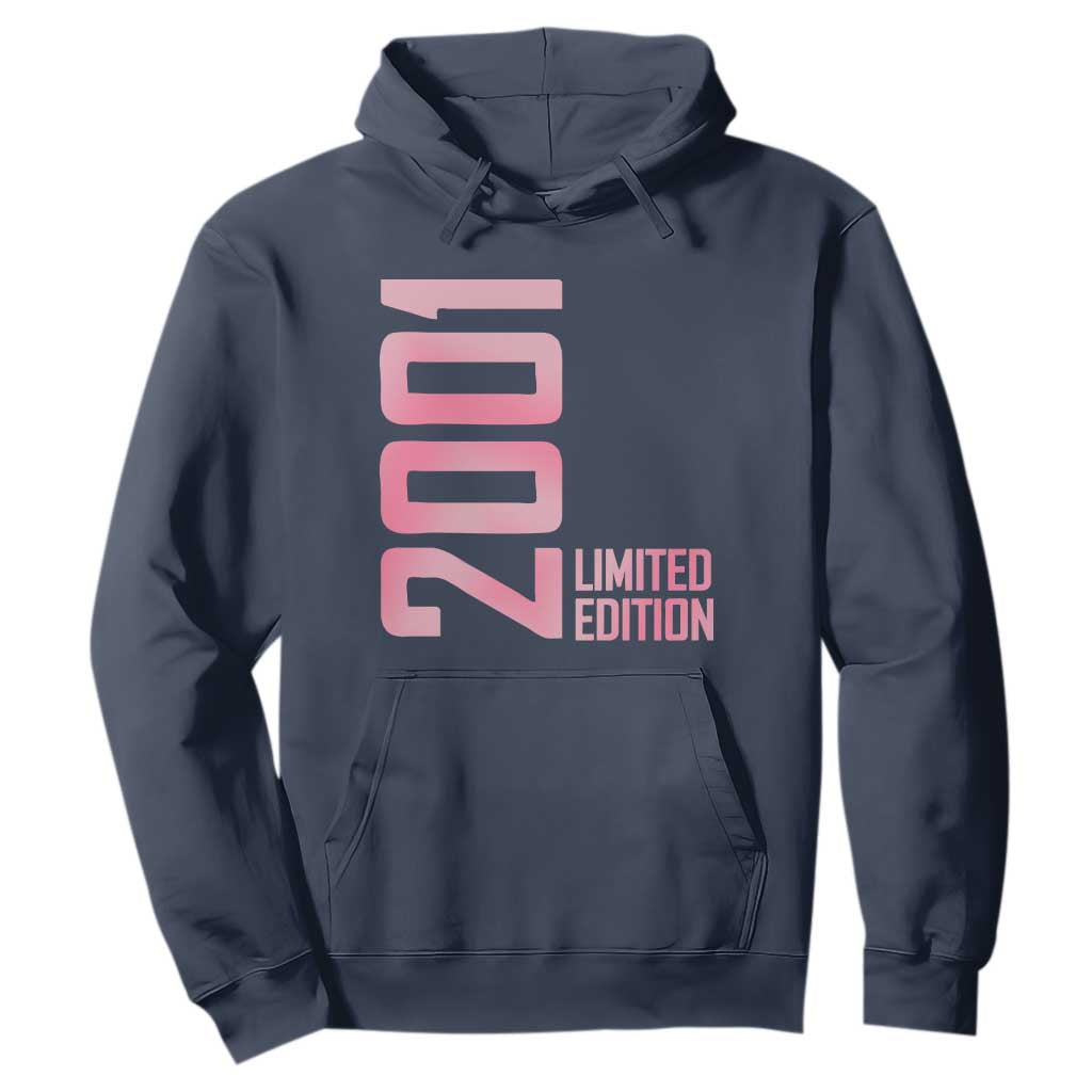 Vintage 25th Birthday Limited Edition 2001 Gift Hoodie TS12 Navy Print Your Wear