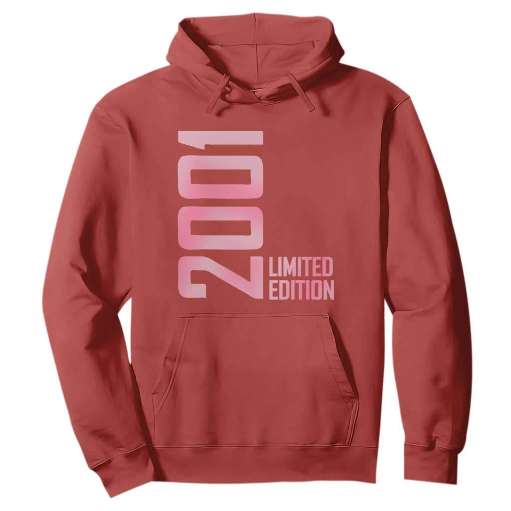 Vintage 25th Birthday Limited Edition 2001 Gift Hoodie TS12 Red Print Your Wear