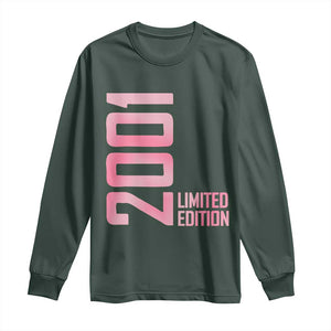 Vintage 25th Birthday Limited Edition 2001 Gift Long Sleeve Shirt TS12 Dark Forest Green Print Your Wear