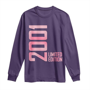 Vintage 25th Birthday Limited Edition 2001 Gift Long Sleeve Shirt TS12 Purple Print Your Wear