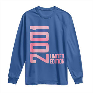Vintage 25th Birthday Limited Edition 2001 Gift Long Sleeve Shirt TS12 Royal Blue Print Your Wear