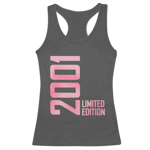 Vintage 25th Birthday Limited Edition 2001 Gift Racerback Tank Top TS12 Dark Heather Print Your Wear