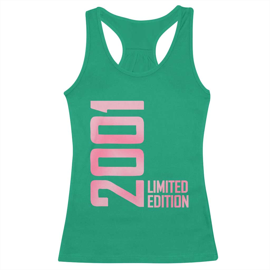 Vintage 25th Birthday Limited Edition 2001 Gift Racerback Tank Top TS12 Irish Green Print Your Wear