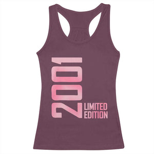 Vintage 25th Birthday Limited Edition 2001 Gift Racerback Tank Top TS12 Maroon Print Your Wear