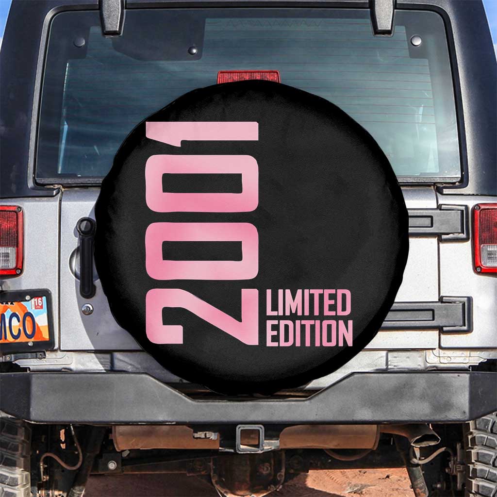 Vintage 25th Birthday Limited Edition 2001 Gift Spare Tire Cover TS12 No hole Black Print Your Wear