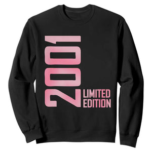 Vintage 25th Birthday Limited Edition 2001 Gift Sweatshirt TS12 Black Print Your Wear