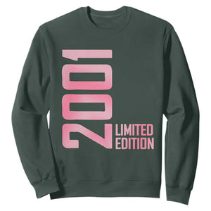Vintage 25th Birthday Limited Edition 2001 Gift Sweatshirt TS12 Dark Forest Green Print Your Wear