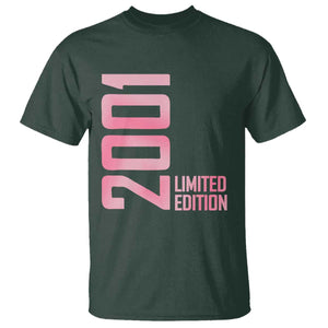 Vintage 25th Birthday Limited Edition 2001 Gift T Shirt TS12 Dark Forest Green Print Your Wear