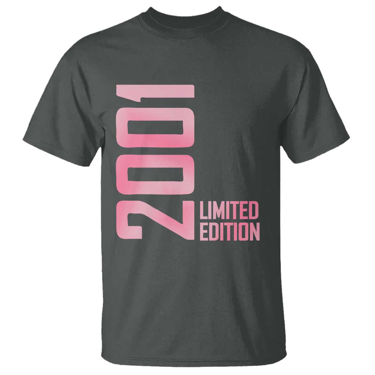 Vintage 25th Birthday Limited Edition 2001 Gift T Shirt TS12 Dark Heather Print Your Wear