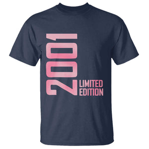 Vintage 25th Birthday Limited Edition 2001 Gift T Shirt TS12 Navy Print Your Wear