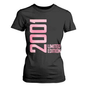 Vintage 25th Birthday Limited Edition 2001 Gift T Shirt For Women TS12 Black Print Your Wear