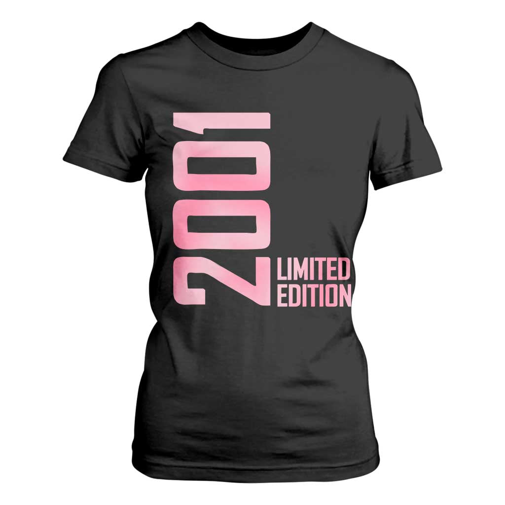 Vintage 25th Birthday Limited Edition 2001 Gift T Shirt For Women TS12 Black Print Your Wear