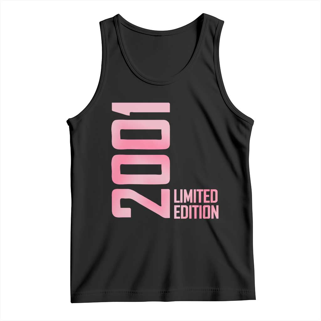 Vintage 25th Birthday Limited Edition 2001 Gift Tank Top TS12 Black Print Your Wear