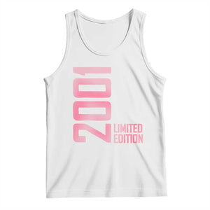 Vintage 25th Birthday Limited Edition 2001 Gift Tank Top TS12 White Print Your Wear