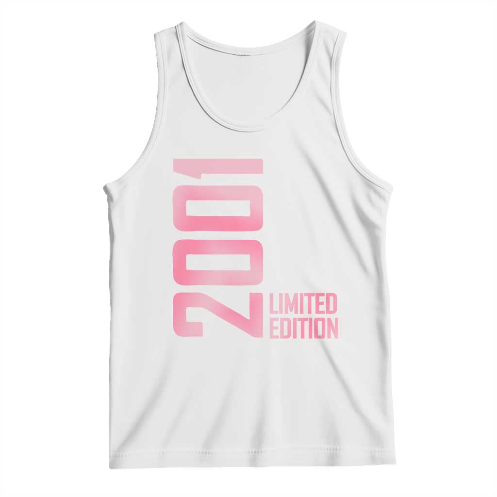 Vintage 25th Birthday Limited Edition 2001 Gift Tank Top TS12 White Print Your Wear