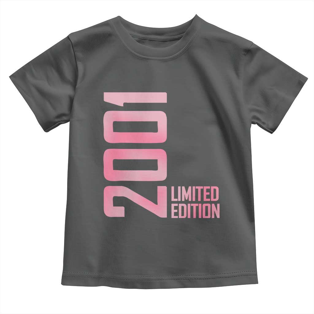 Vintage 25th Birthday Limited Edition 2001 Gift Toddler T Shirt TS12 Dark Heather Print Your Wear